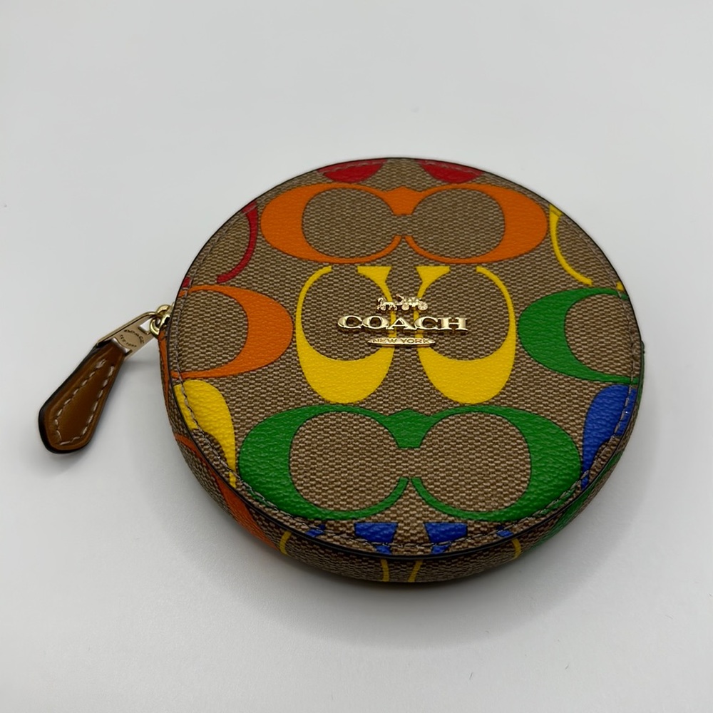 Limited Edition Rainbow Coach Coin Purse